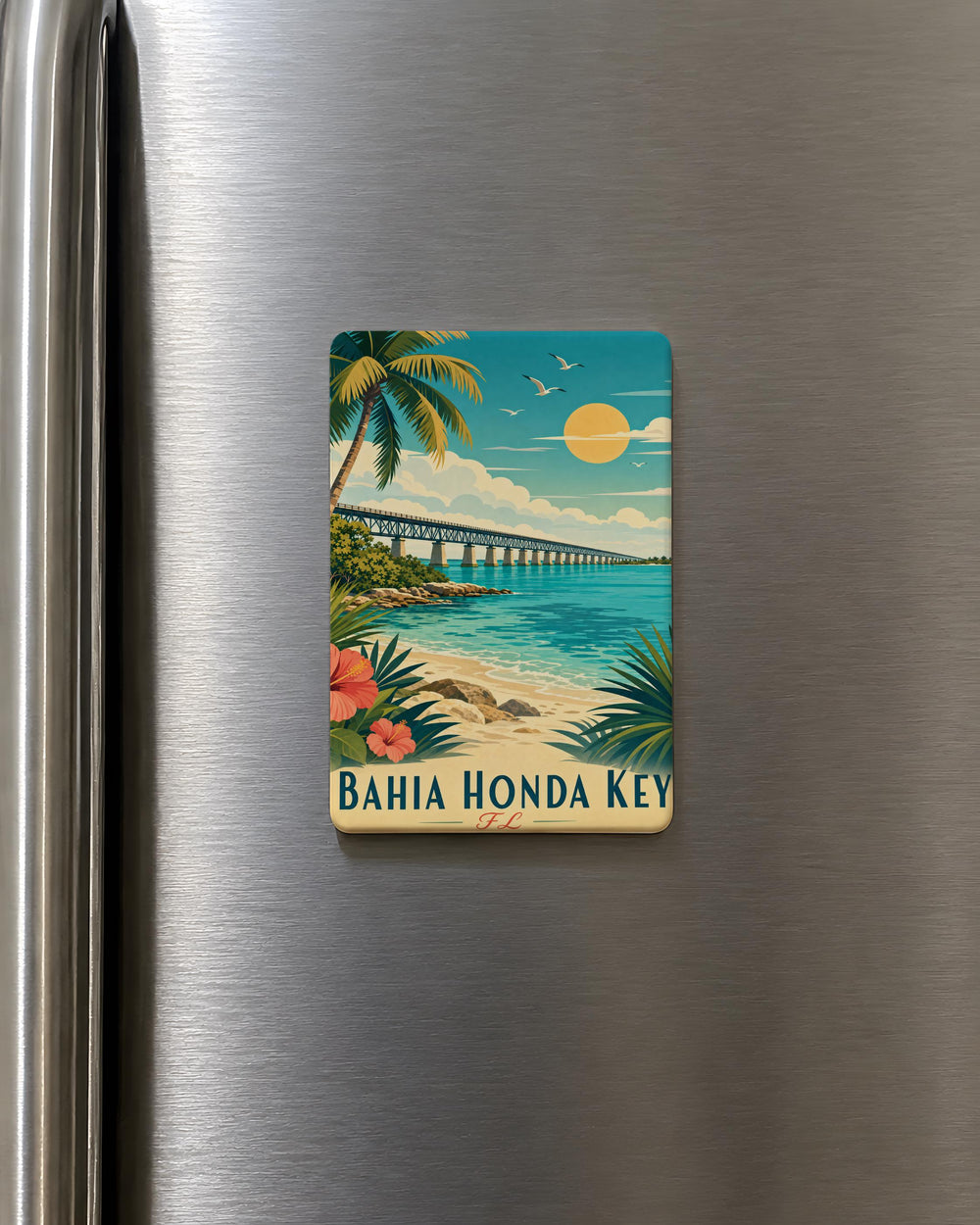 Bahia Honda Key Florida Fridge Magnet, Bahia Honda State Park Souvenir Magnet, Florida Keys Travel Keepsake Magnet