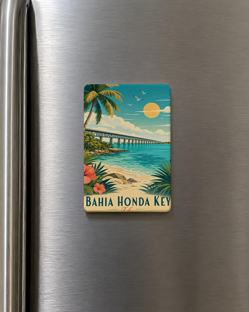Bahia Honda Key Florida Fridge Magnet, Bahia Honda State Park Souvenir Magnet, Florida Keys Travel Keepsake Magnet