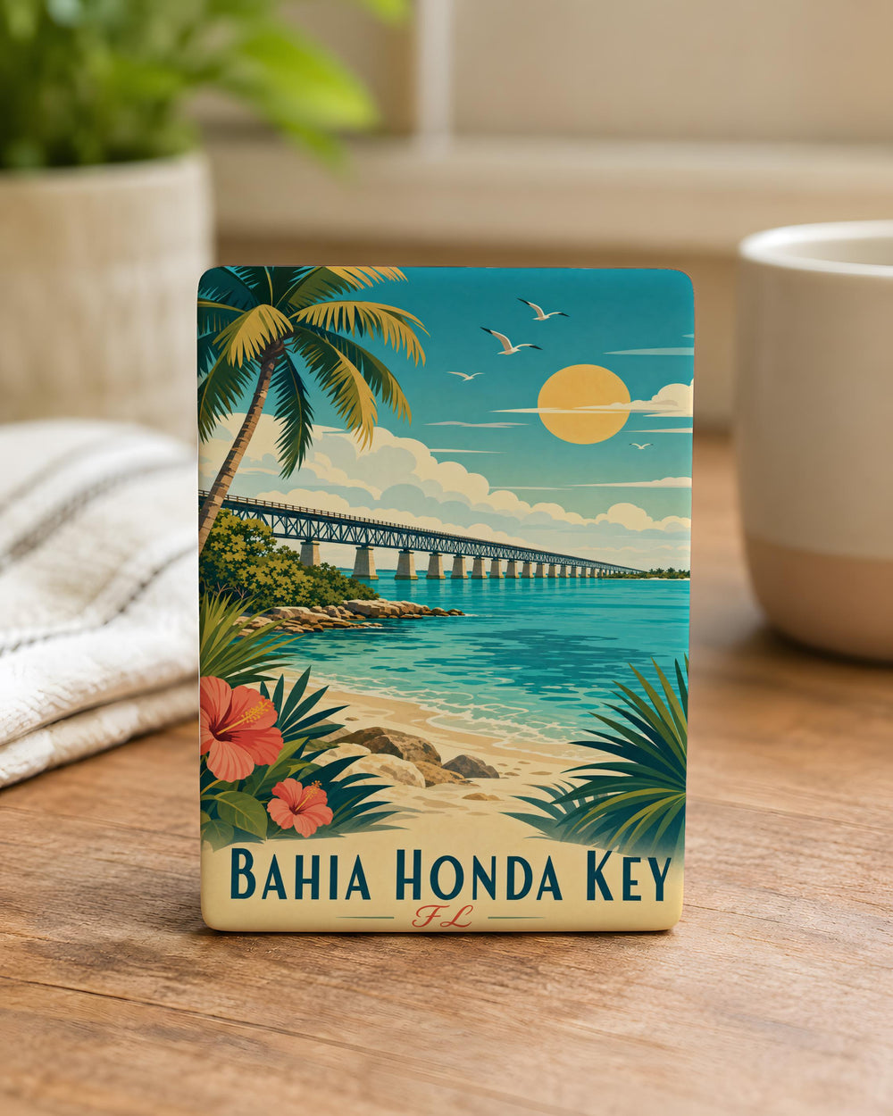 Bahia Honda Key Florida Fridge Magnet, Bahia Honda State Park Souvenir Magnet, Florida Keys Travel Keepsake Magnet