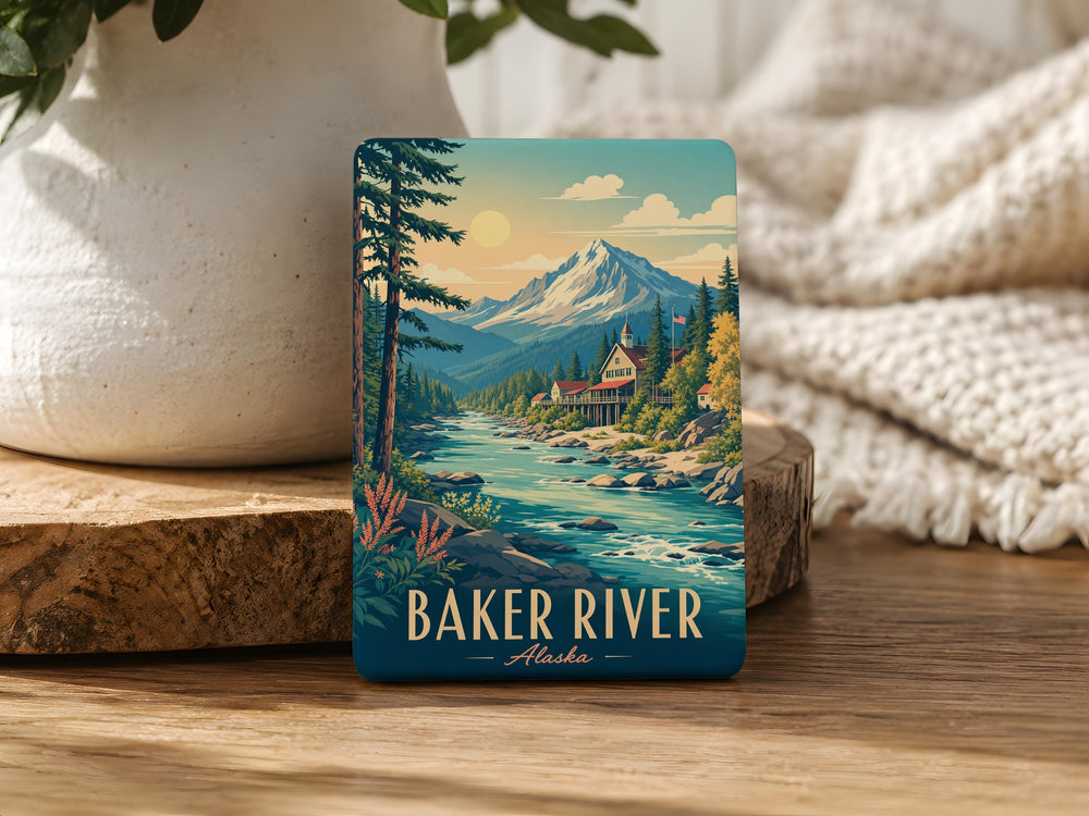 Baker River Fridge Magnet, Baker River Washington Souvenir Magnet, River Nature Travel Keepsake Magnet