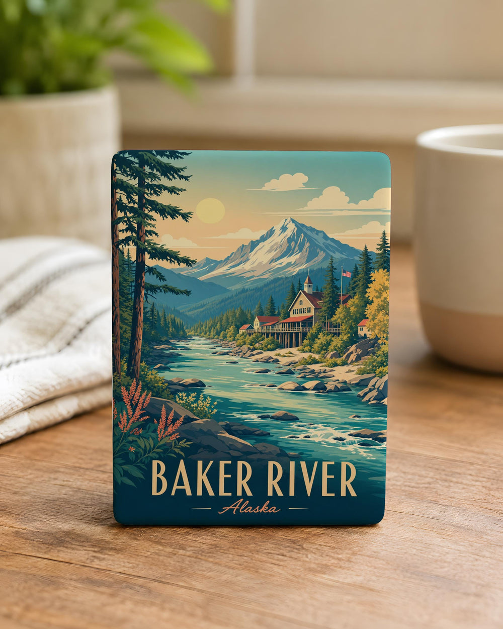 Baker River Fridge Magnet, Baker River Washington Souvenir Magnet, River Nature Travel Keepsake Magnet
