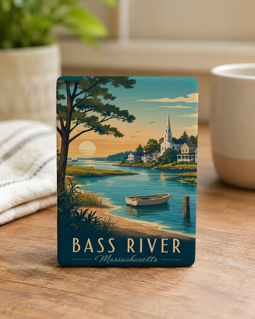 Bass River Fridge Magnet, Bass River Souvenir Magnet, River Landscape Magnet, Nature Travel Keepsake Magnet