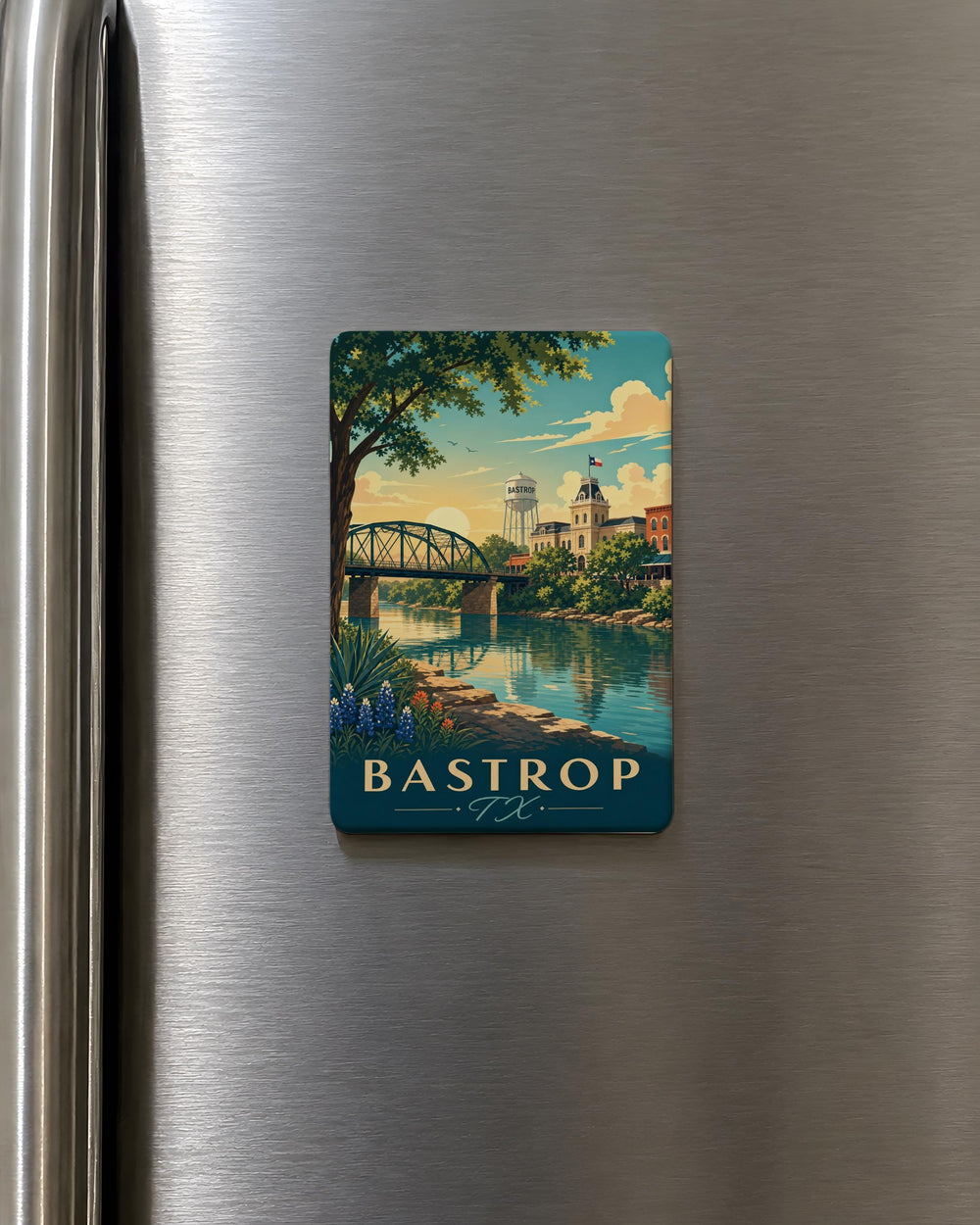 Bastrop TX Fridge Magnet, Bastrop Texas Souvenir Magnet, Texas Travel Gift, Bastrop City Keepsake, Lone Star State Magnet