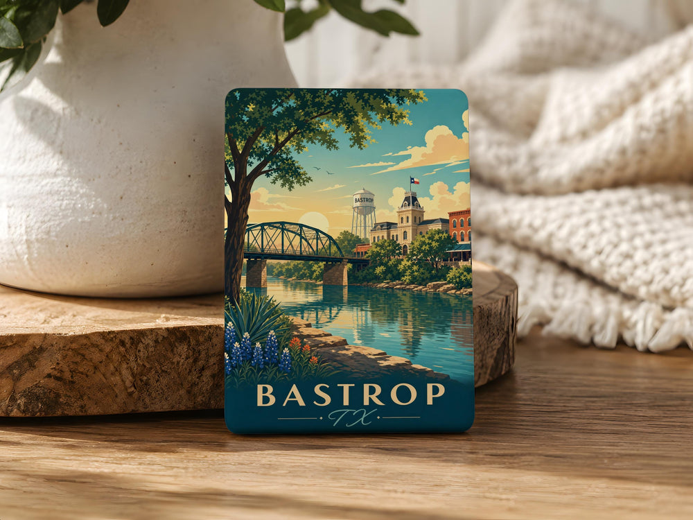 Bastrop TX Fridge Magnet, Bastrop Texas Souvenir Magnet, Texas Travel Gift, Bastrop City Keepsake, Lone Star State Magnet
