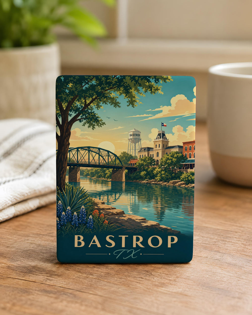 Bastrop TX Fridge Magnet, Bastrop Texas Souvenir Magnet, Texas Travel Gift, Bastrop City Keepsake, Lone Star State Magnet