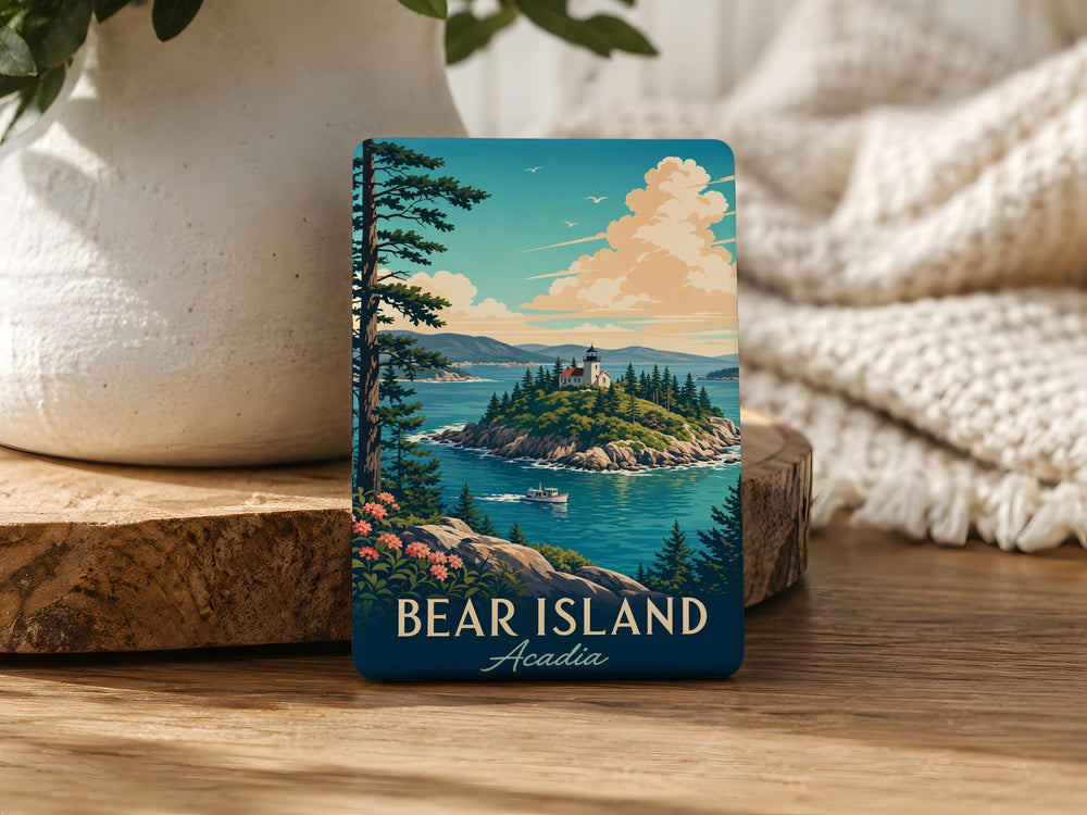 Bear Island Acadia Fridge Magnet, Maine Coastal Island Souvenir Magnet, Acadia National Park Travel Keepsake Magnet