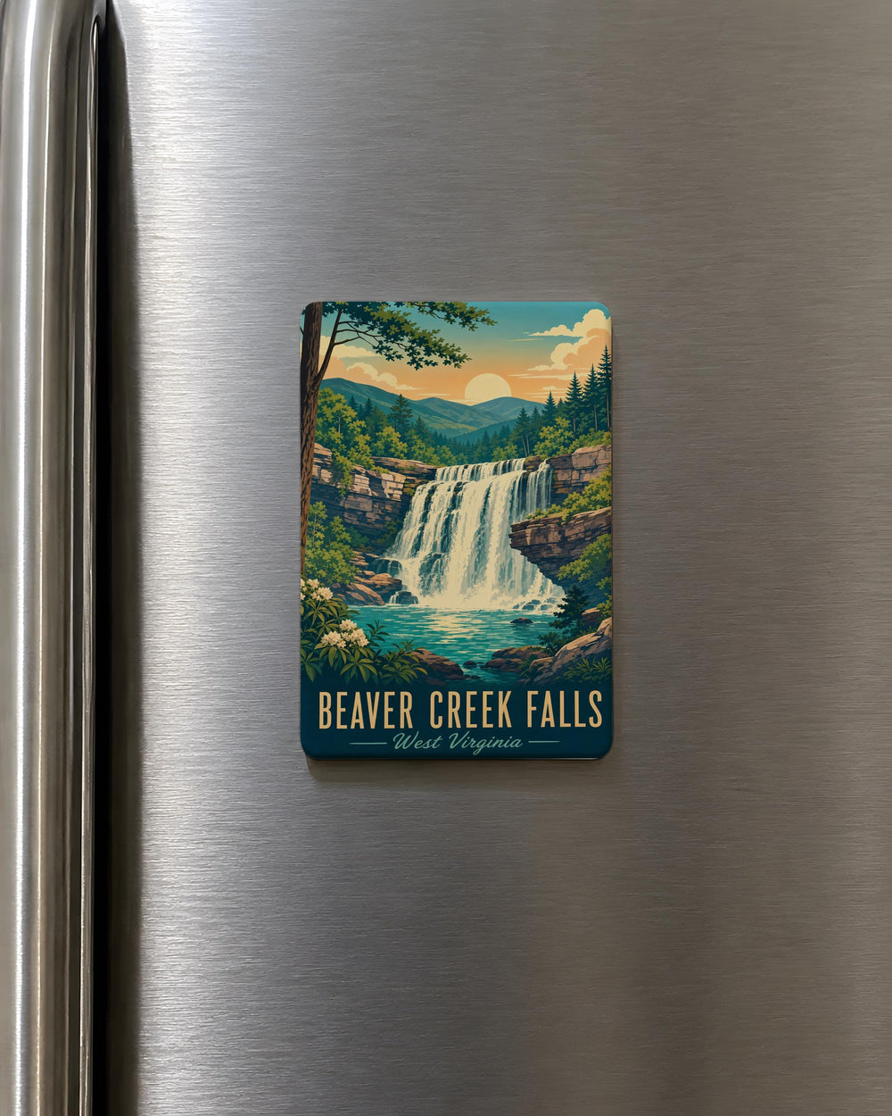 Beaver Creek Falls Fridge Magnet, Waterfall Nature Souvenir, Scenic Hiking Travel Gift, Outdoor Adventure Keepsake