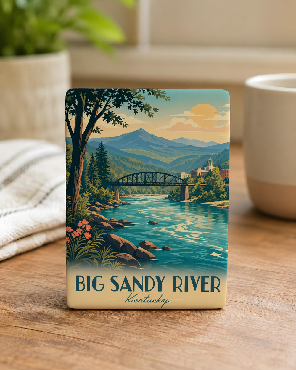 Big Sandy River Fridge Magnet, Big Sandy River Kentucky Souvenir Magnet, River Landscape Travel Keepsake Magnet