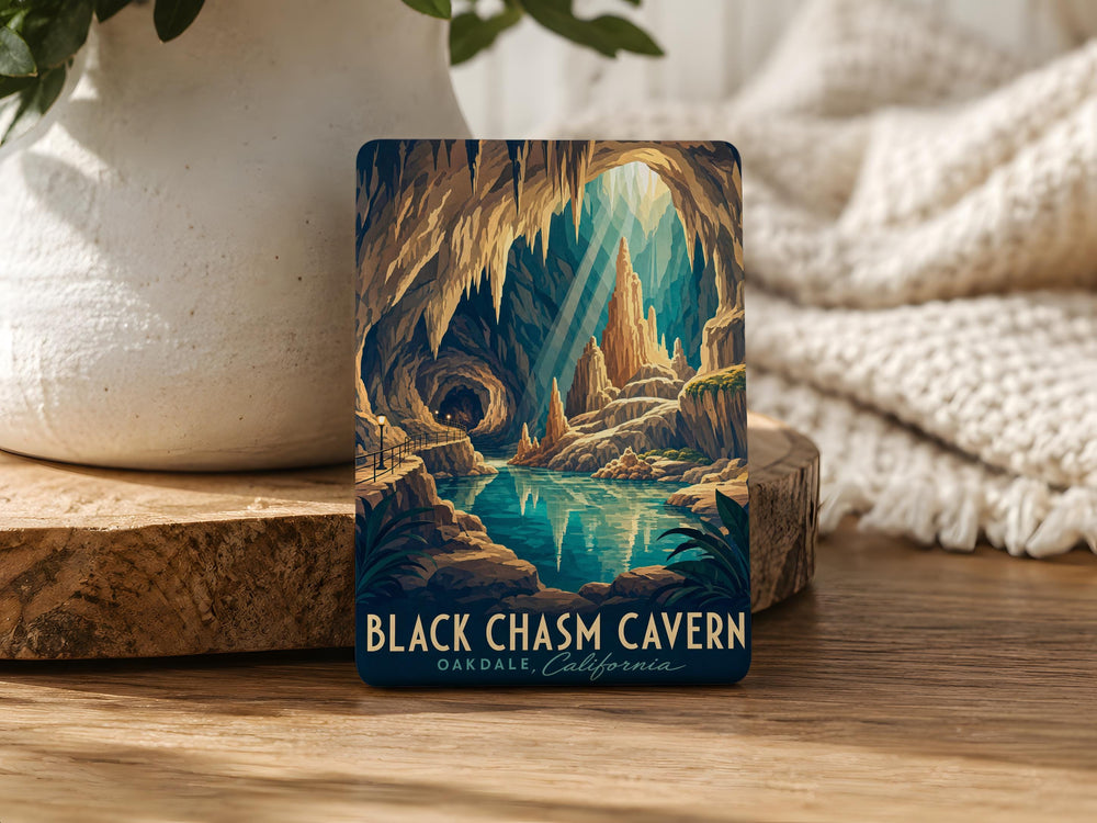 Black Chasm Cavern Fridge Magnet, Underground Cave Passage Souvenir Magnet, Cavern Explorer Gift, Cave Adventure Decor Magnet