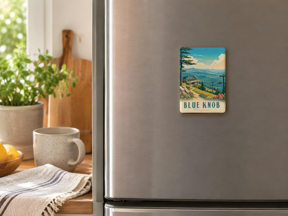 Blue Knob Fridge Magnet, Blue Knob Mountain Souvenir Magnet, Pennsylvania Travel Gift, Outdoor Hiking Keepsake Magnet