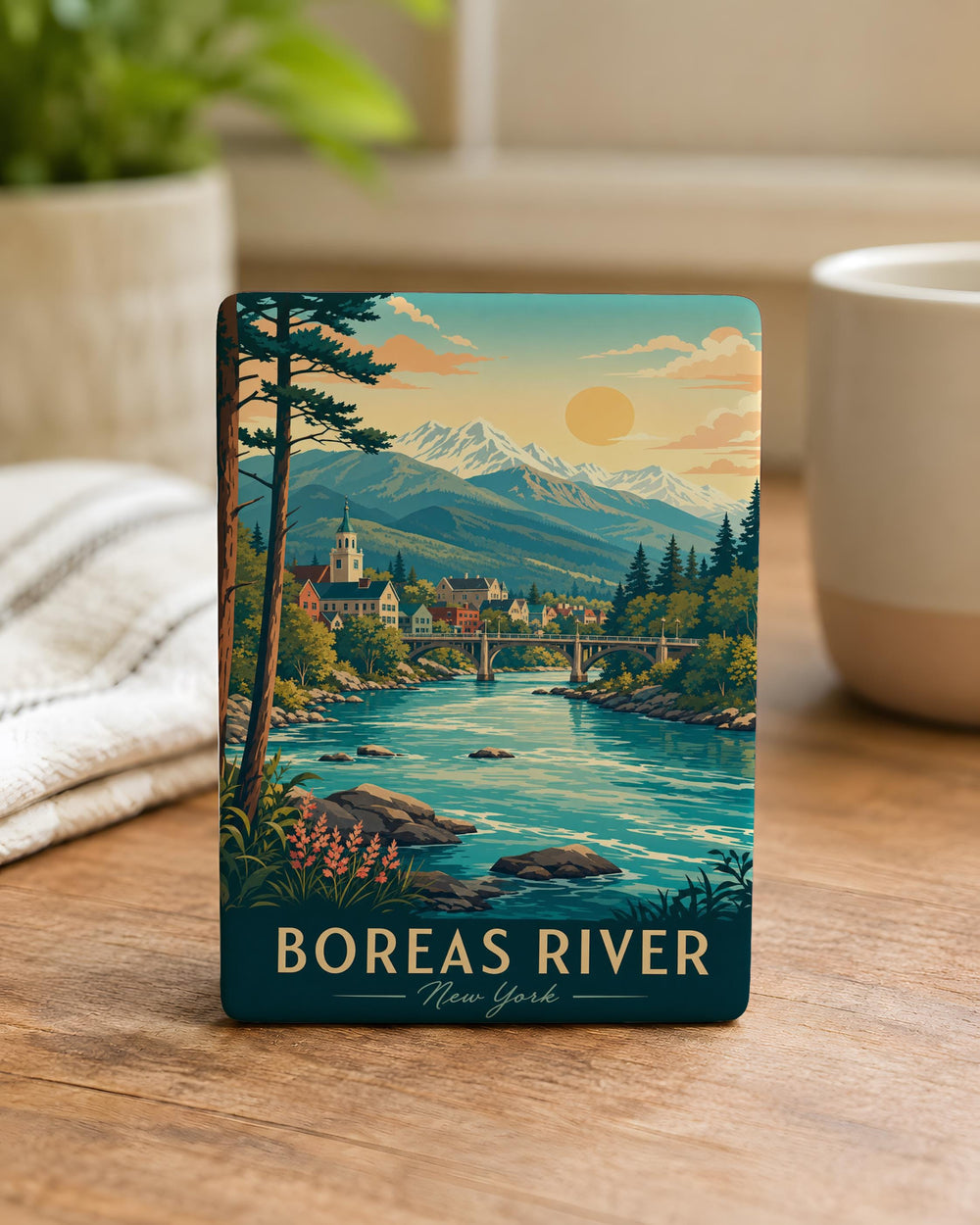 Boreas River Fridge Magnet, Adirondack Mountain River Landscape Souvenir Magnet, Nature Lover Gift