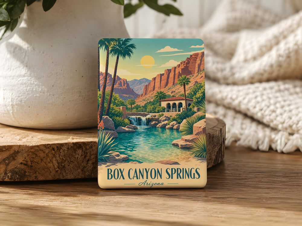 Box Canyon Springs Fridge Magnet, Box Canyon Scenic Canyon Springs Souvenir Magnet, Nature Travel Keepsake Magnet