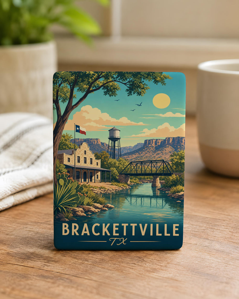 Brackettville TX Fridge Magnet, Brackettville Texas Souvenir Magnet, Kinney County Travel Keepsake Magnet