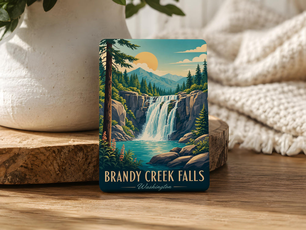 Brandy Creek Falls Fridge Magnet, Waterfall Nature Souvenir, Outdoor Adventure Travel Keepsake Gift