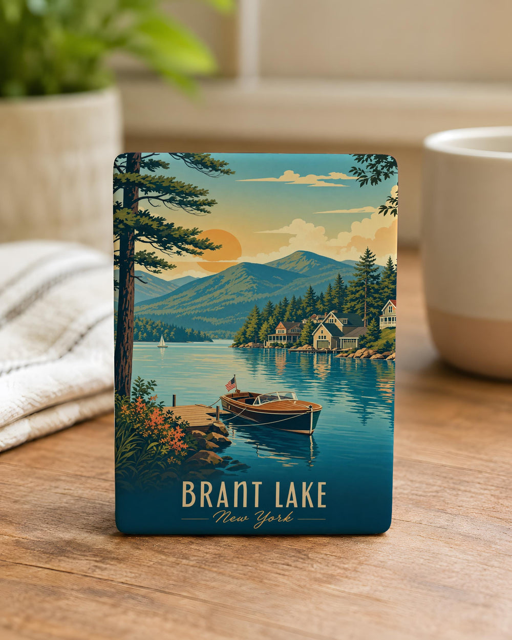 Brant Lake Fridge Magnet, Brant Lake New York Souvenir Magnet, Adirondack Lake Cabin Vacation Keepsake Gift