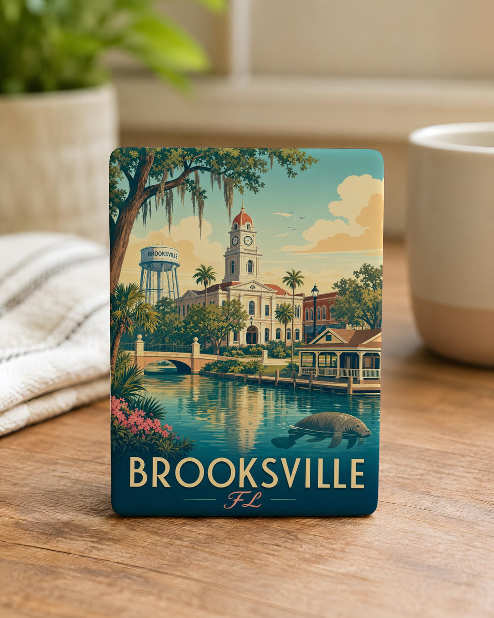 Brooksville FL Fridge Magnet, Brooksville Florida Souvenir Magnet, Hernando County Travel Keepsake, Hometown Gift