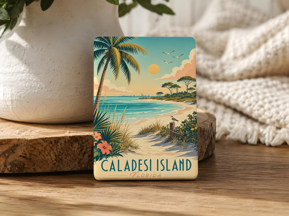Caladesi Island Fridge Magnet, Florida Beach Island Souvenir Magnet, Coastal Nature Travel Gift, Gulf Coast Vacation Keepsake
