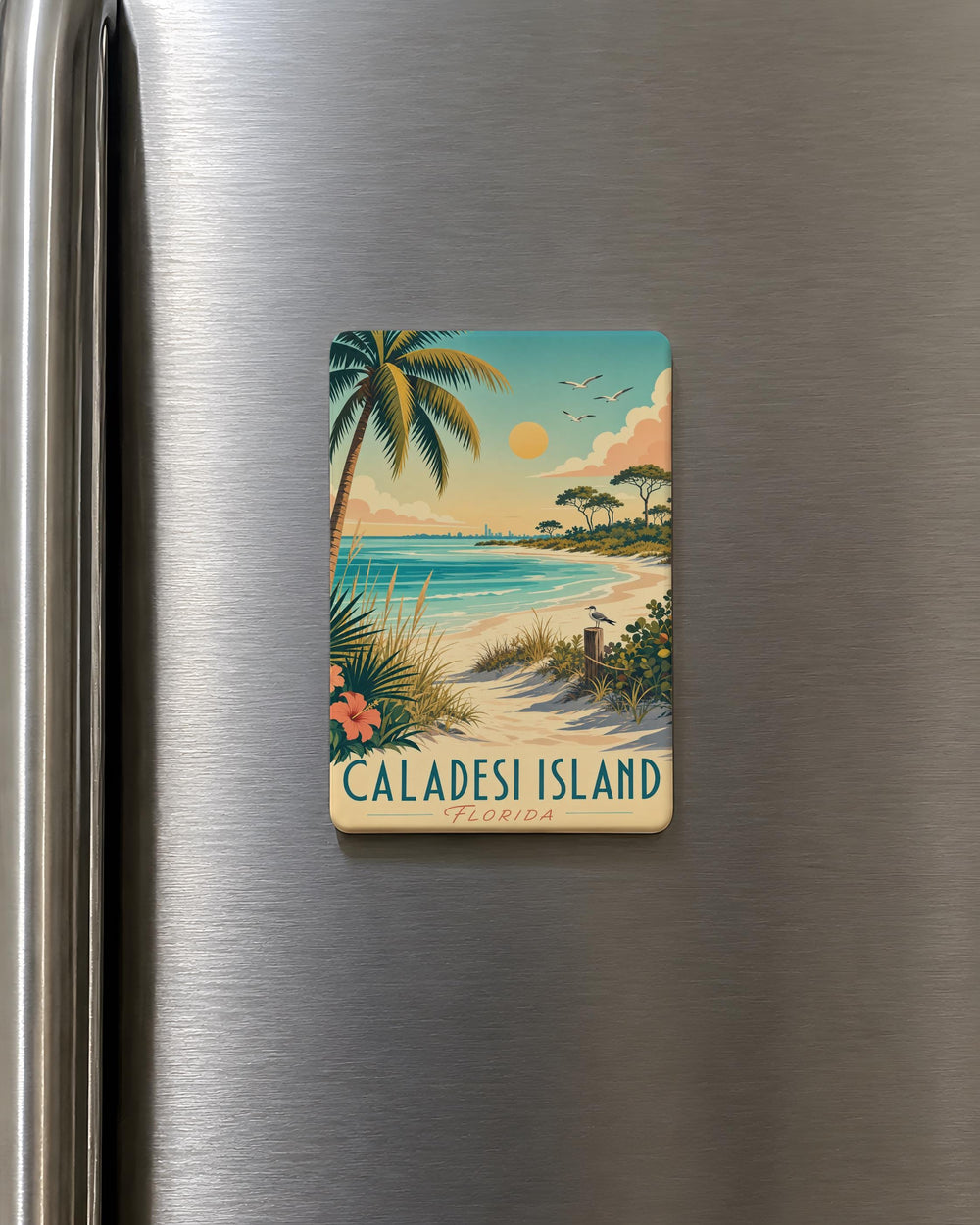 Caladesi Island Fridge Magnet, Florida Beach Island Souvenir Magnet, Coastal Nature Travel Gift, Gulf Coast Vacation Keepsake