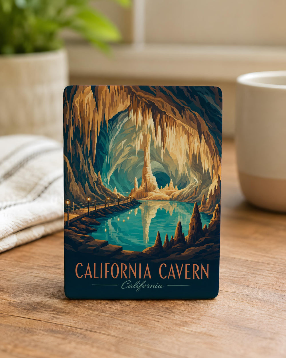 California Cavern Fridge Magnet, Cave Entrance Souvenir Magnet, Underground Cavern Travel Gift, California Cave Keepsake Magnet