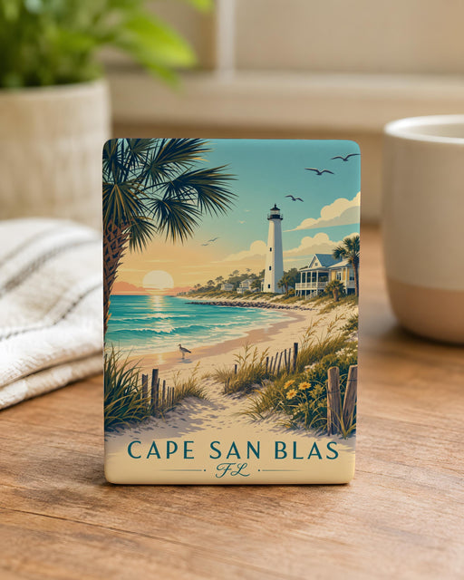 Cape San Blas Florida Fridge Magnet, Coastal Town Souvenir Magnet, Gulf Coast Beach Vacation Travel Keepsake Gift