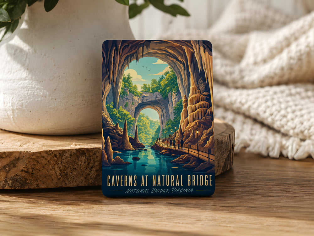 Caverns at Natural Bridge Fridge Magnet, Natural Bridge Caverns Souvenir, Texas Cave Landmark Kitchen Magnet