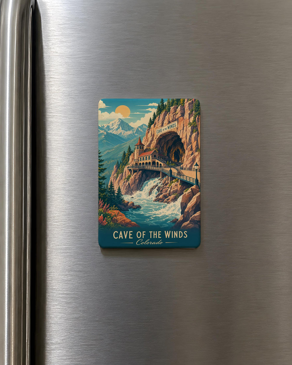 Cave of the Winds Colorado Fridge Magnet, Cave Entrance Souvenir Magnet, Colorado Travel Landmark Magnet