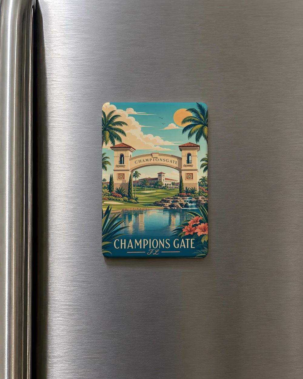 Champions Gate Florida Fridge Magnet, ChampionsGate FL Souvenir Magnet, Orlando Area Travel Gift, Florida Vacation Keepsake Magnet