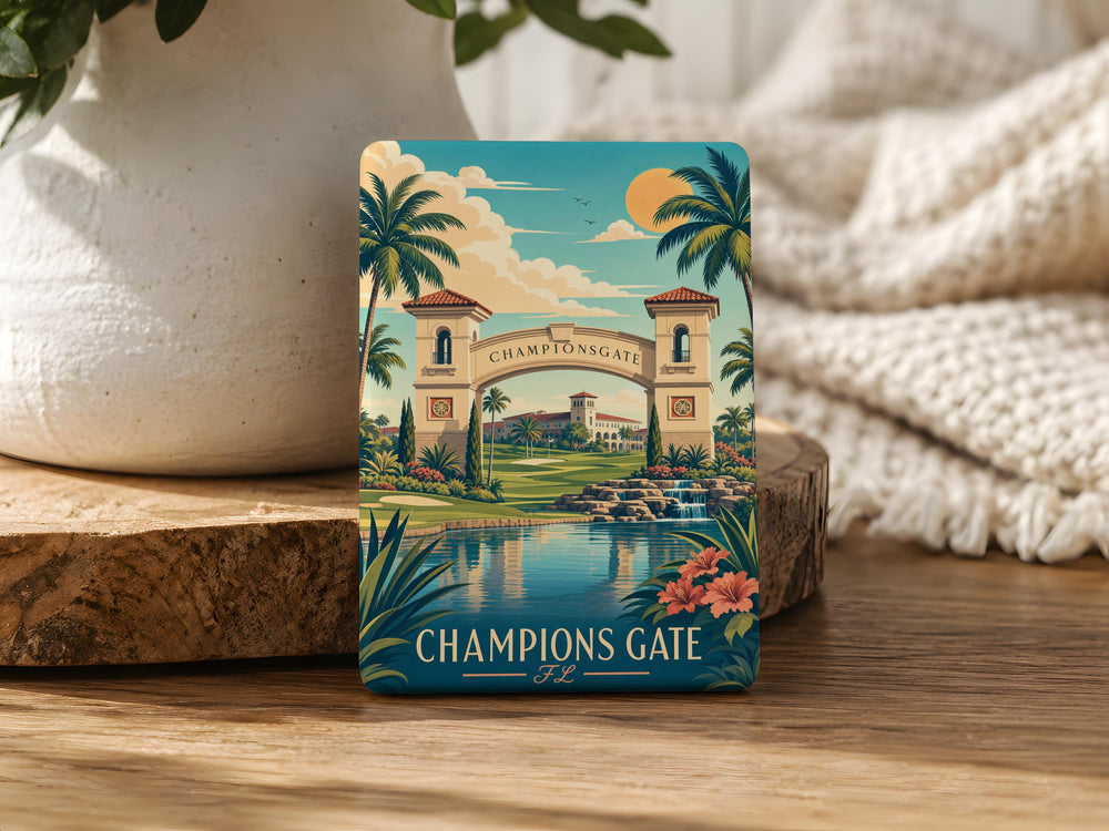 Champions Gate Florida Fridge Magnet, ChampionsGate FL Souvenir Magnet, Orlando Area Travel Gift, Florida Vacation Keepsake Magnet