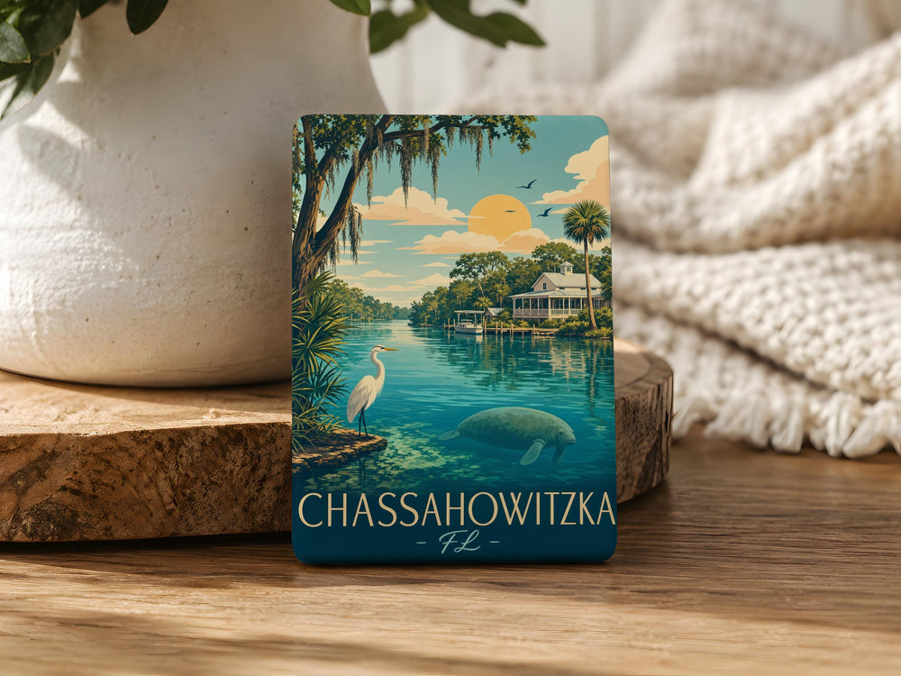Chassahowitzka Florida Fridge Magnet, Chassahowitzka FL Souvenir Magnet, Citrus County Florida Gift, Travel Keepsake Magnet