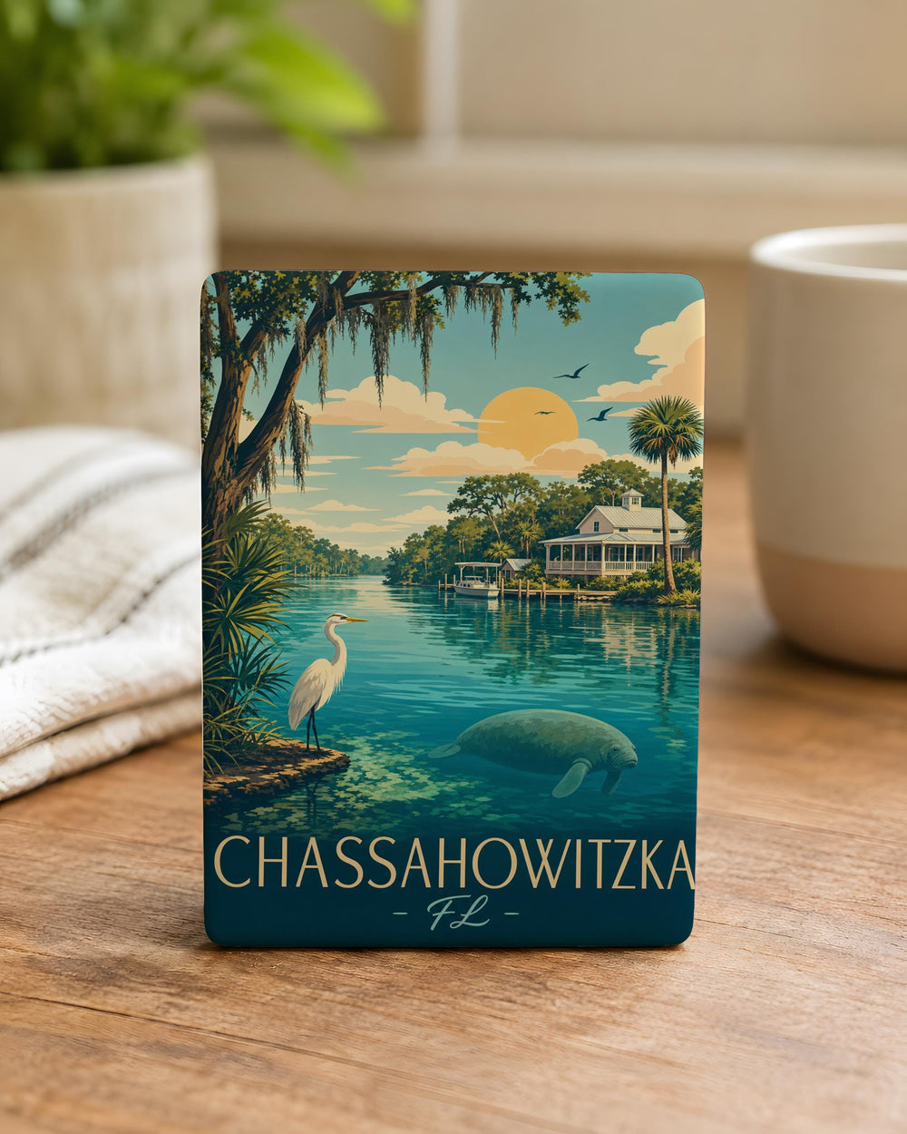 Chassahowitzka Florida Fridge Magnet, Chassahowitzka FL Souvenir Magnet, Citrus County Florida Gift, Travel Keepsake Magnet