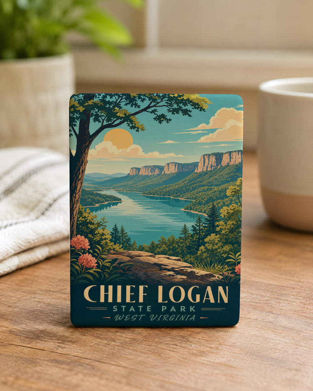 Chief Logan State Park Fridge Magnet, West Virginia Nature Souvenir, Hiking Camping Travel Keepsake Gift
