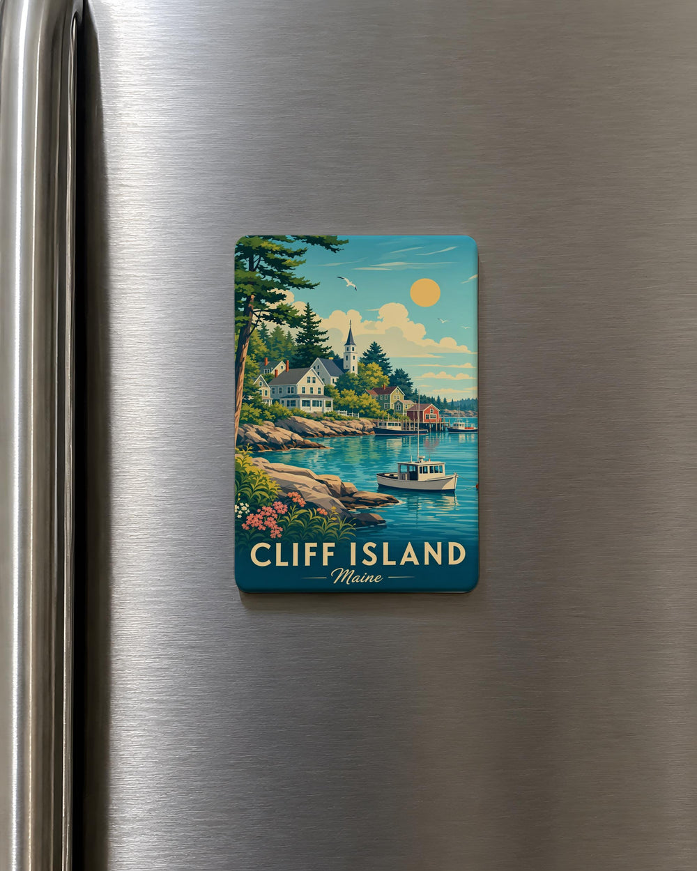 Cliff Island Maine Fridge Magnet, Coastal Maine Island Souvenir Magnet, Cliff Island ME Keepsake Refrigerator Magnet
