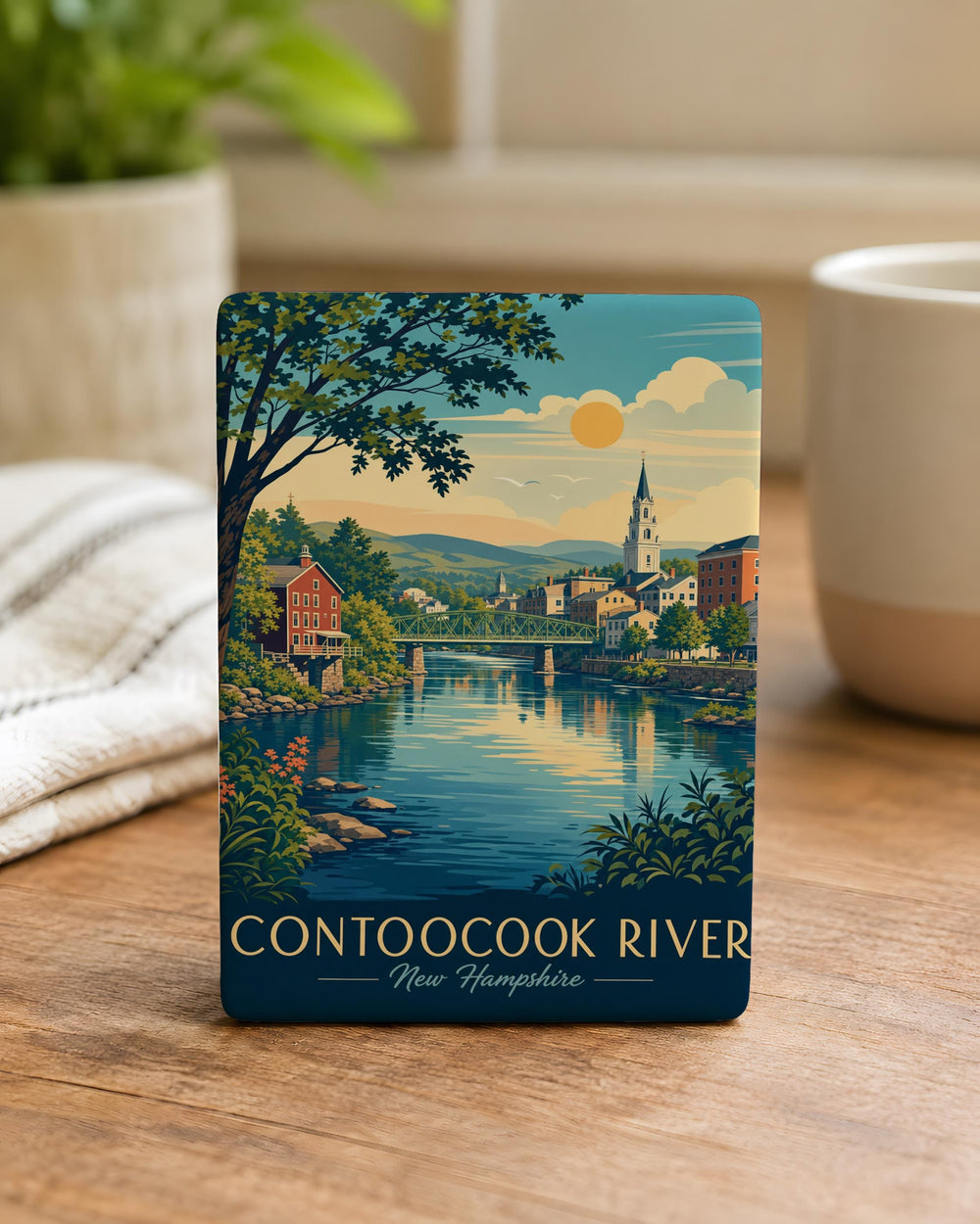 Contoocook River Fridge Magnet, New Hampshire River Souvenir, Contoocook NH Travel Keepsake Magnet