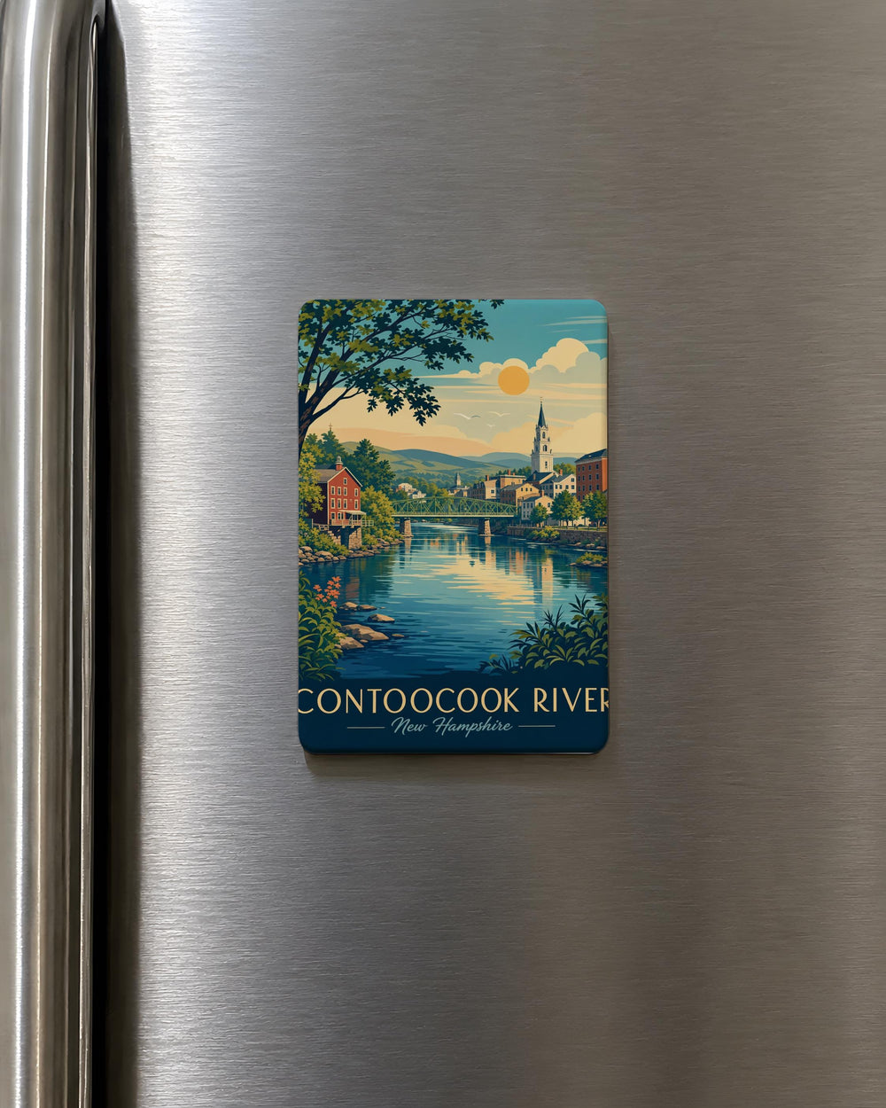 Contoocook River Fridge Magnet, New Hampshire River Souvenir, Contoocook NH Travel Keepsake Magnet