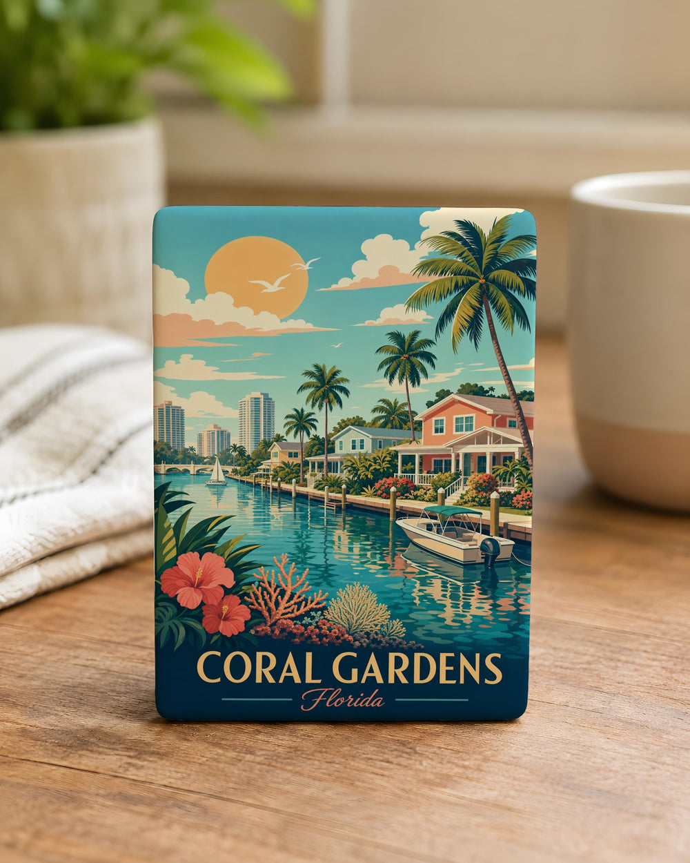 Coral Gardens Florida Fridge Magnet, Coral Reef Ocean Sea Life Souvenir, Florida Travel Keepsake Magnet