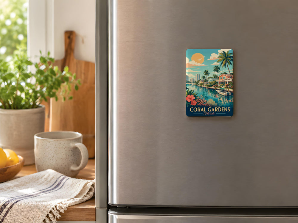 Coral Gardens Florida Fridge Magnet, Coral Reef Ocean Sea Life Souvenir, Florida Travel Keepsake Magnet