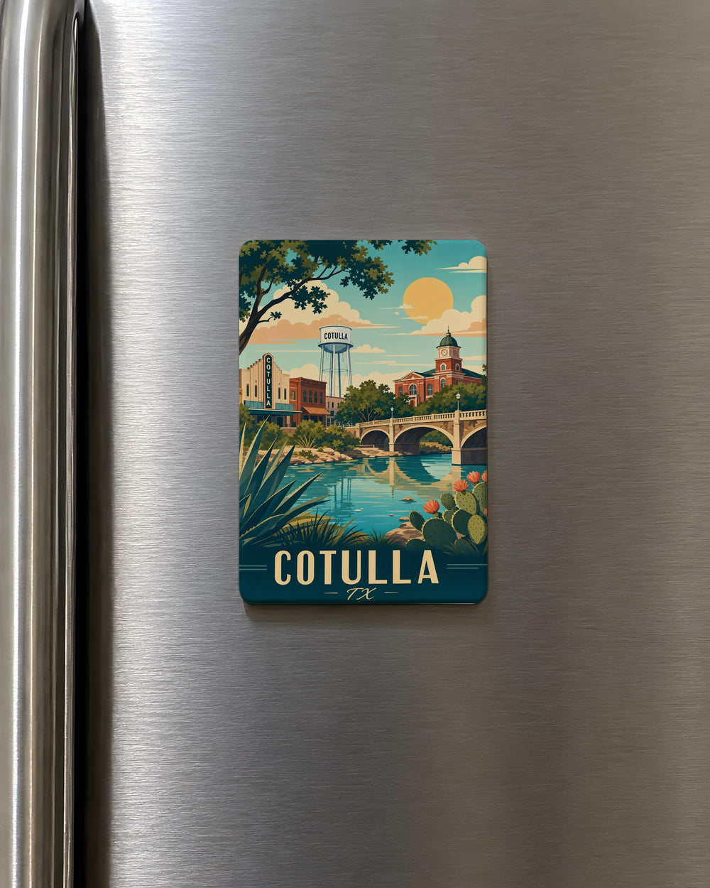 Cotulla TX Fridge Magnet, Cotulla Texas Souvenir Magnet, City Name Travel Keepsake, South Texas Gift, Refrigerator Magnet