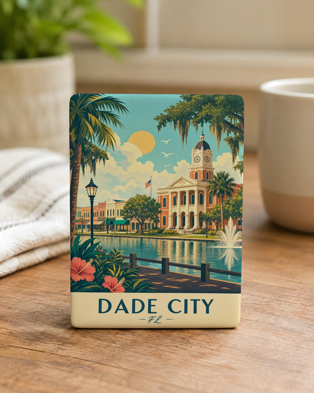 Dade City FL Fridge Magnet, Dade City Florida Souvenir Magnet, Pasco County Travel Gift, Hometown Keepsake Magnet