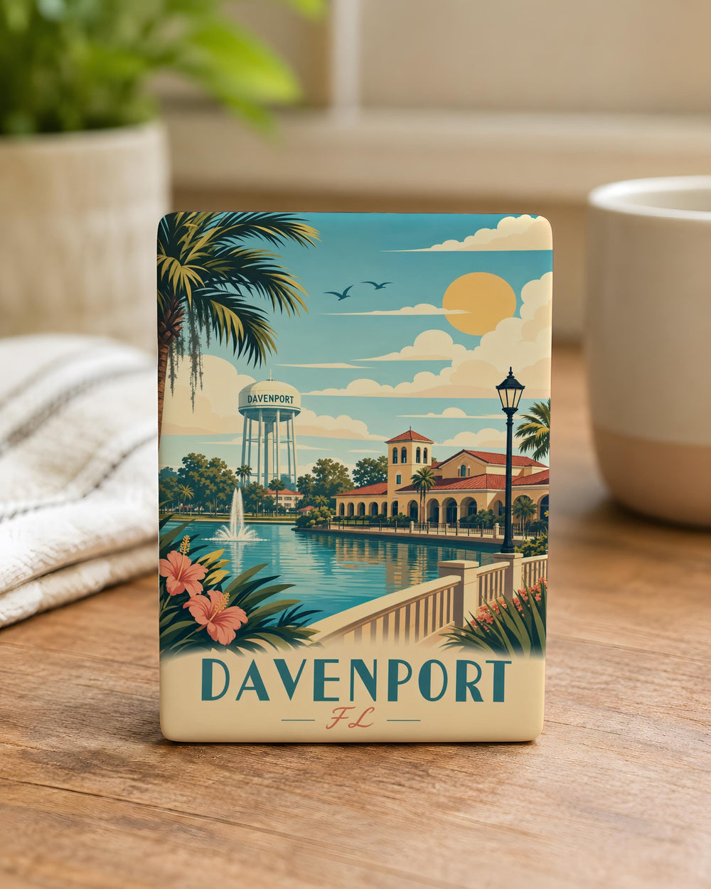 Davenport Florida Fridge Magnet, Davenport FL Souvenir Magnet, Polk County Travel Keepsake Magnet