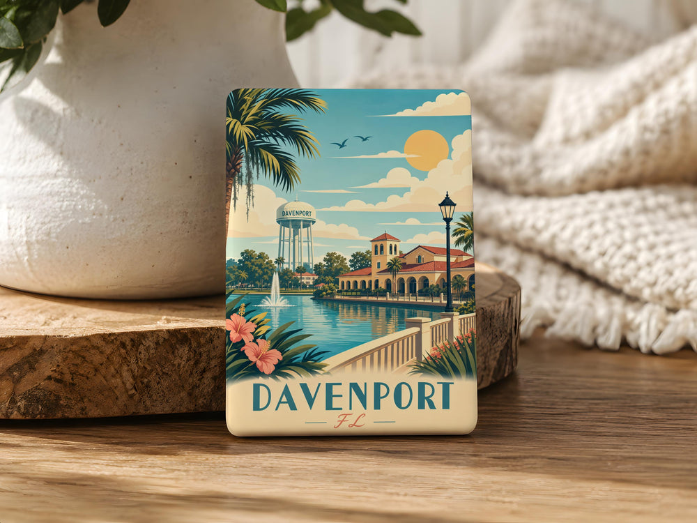 Davenport Florida Fridge Magnet, Davenport FL Souvenir Magnet, Polk County Travel Keepsake Magnet