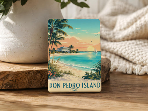 Don Pedro Island FL Fridge Magnet, Florida Island Souvenir Magnet, Don Pedro Island Keepsake Magnet
