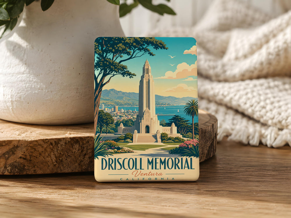 Driscoll Memorial Fridge Magnet, Driscoll Memorial Tribute Souvenir Magnet, Memorial Landmark Keepsake Magnet