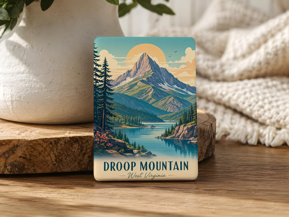 Droop Mountain Fridge Magnet, West Virginia Landmark Souvenir, Appalachian History Gift, Droop Mountain Battlefield Memorabilia