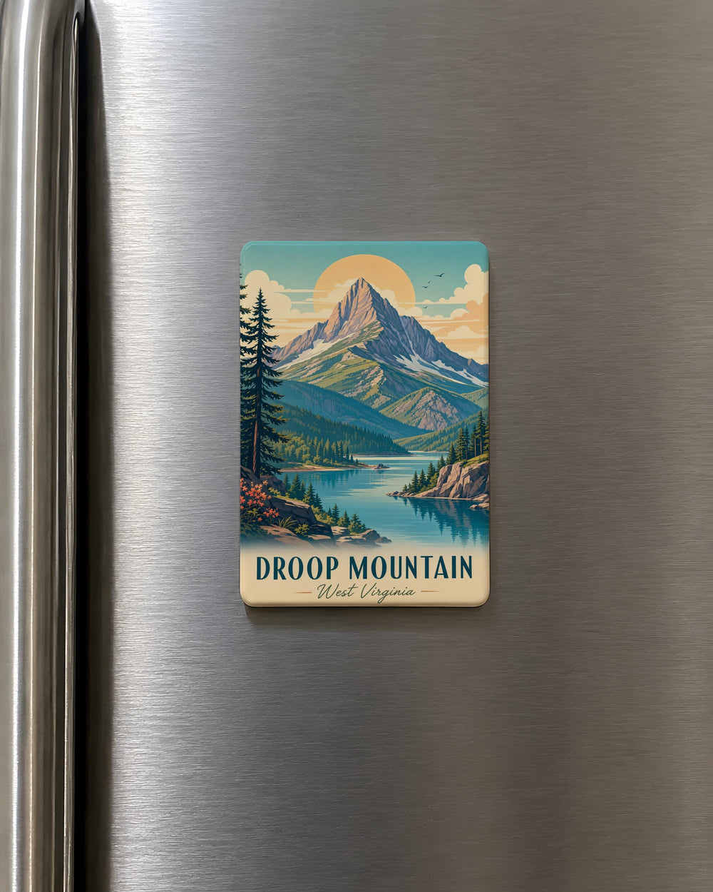 Droop Mountain Fridge Magnet, West Virginia Landmark Souvenir, Appalachian History Gift, Droop Mountain Battlefield Memorabilia