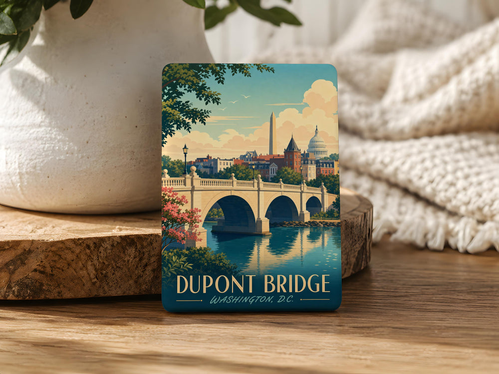 Dupont Bridge Fridge Magnet, Dupont Bridge Landmark Souvenir, Bridge Travel Keepsake Magnet, Dupont Bridge Gift