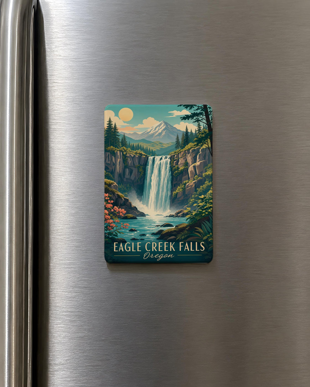 Eagle Creek Falls Fridge Magnet, Oregon Waterfall Souvenir Magnet, Columbia River Gorge Travel Gift