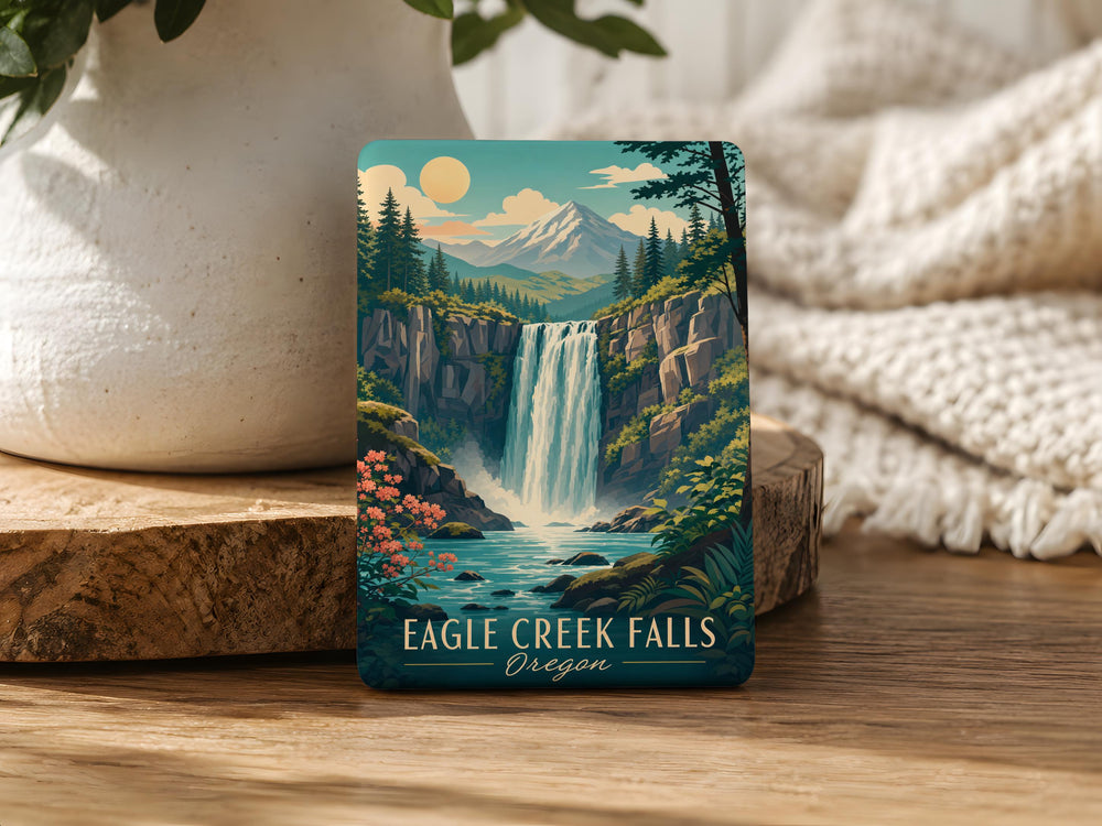 Eagle Creek Falls Fridge Magnet, Oregon Waterfall Souvenir Magnet, Columbia River Gorge Travel Gift