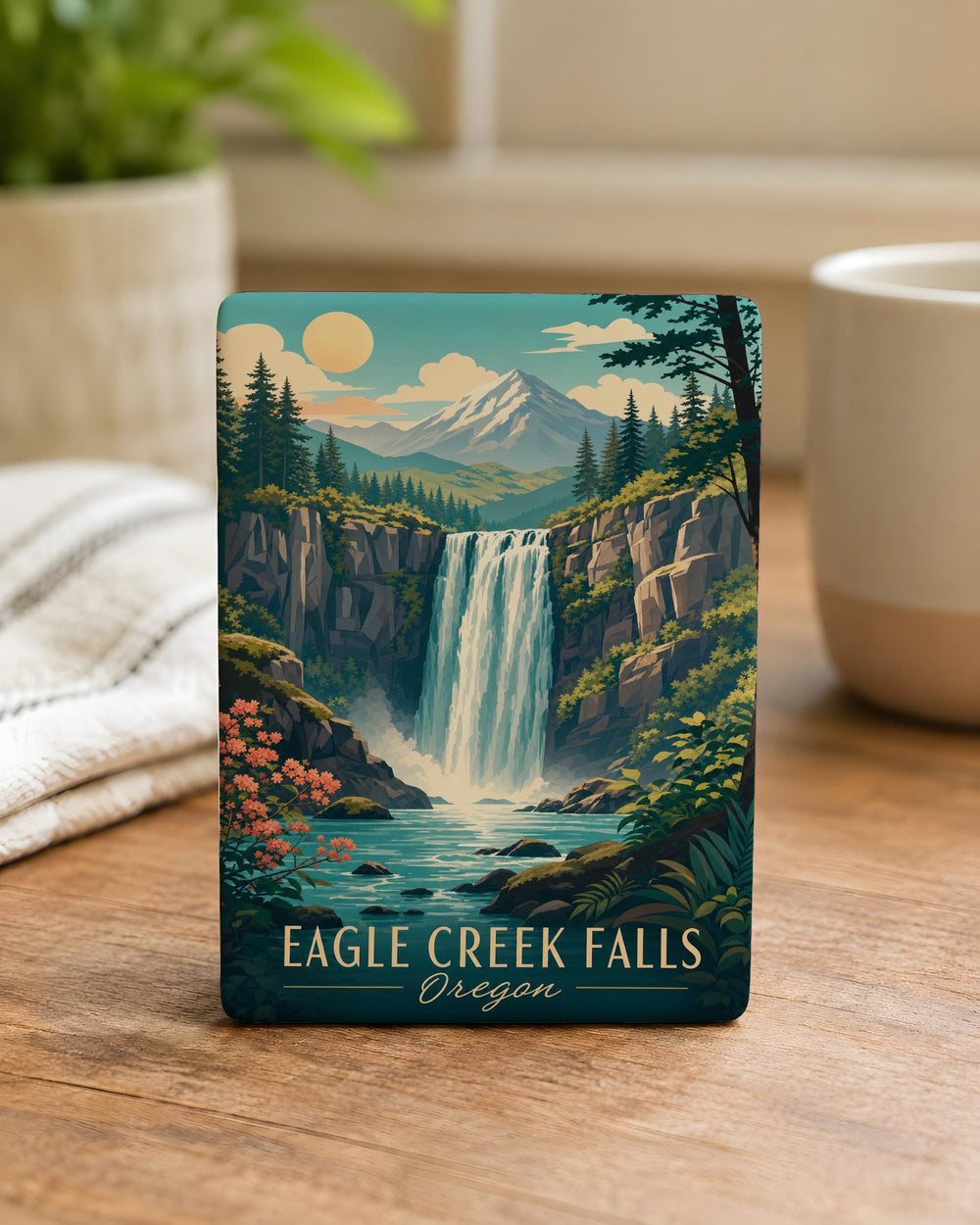 Eagle Creek Falls Fridge Magnet, Oregon Waterfall Souvenir Magnet, Columbia River Gorge Travel Gift