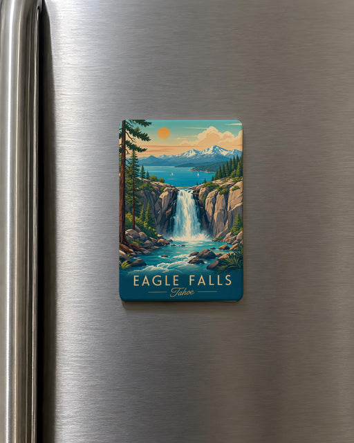 Eagle Falls Tahoe Fridge Magnet, Lake Tahoe Waterfall Souvenir Magnet, California Travel Keepsake Magnet