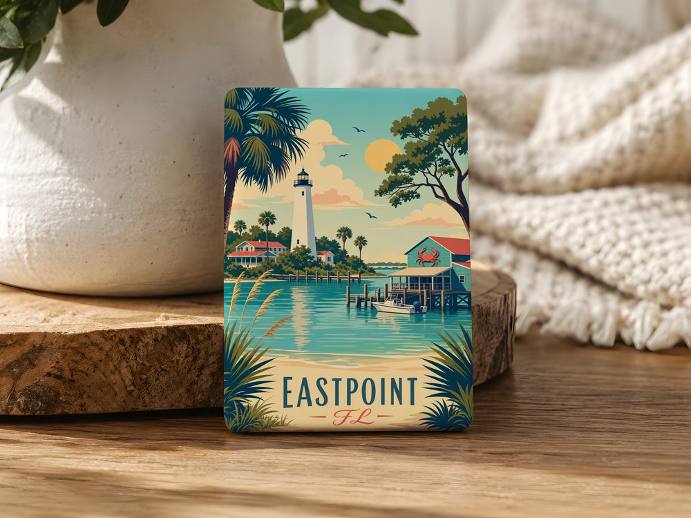 Eastpoint Florida Fridge Magnet, Eastpoint FL Souvenir Magnet, Coastal Gulf Town Travel Keepsake Gift